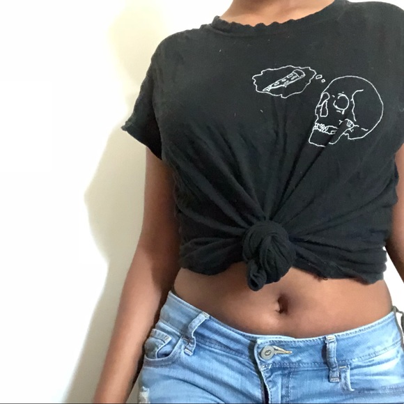 Brandy Melville Tops - Black pizza forever top